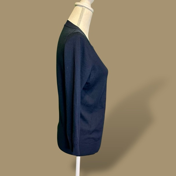 Boden Navy Blue 100% Wool Crewneck Pullover Sweater Size 10 - Picture 9 of 11